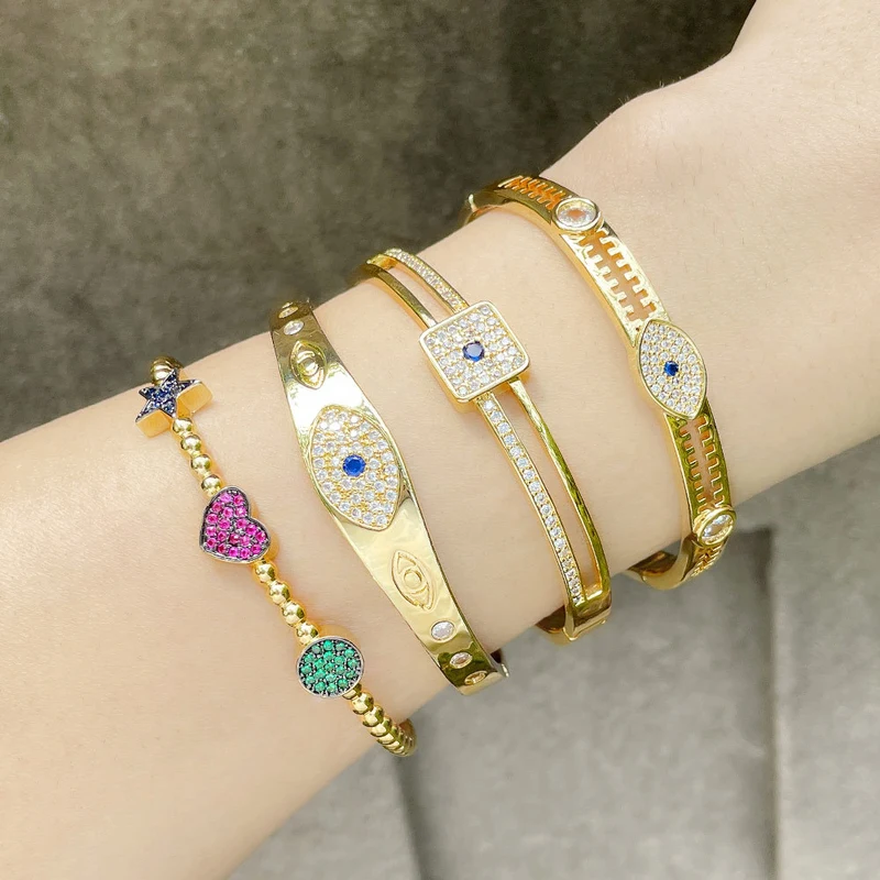 European and American creative jewelry personality exaggerated devil eye bracelet niche light luxury simple hand jewelry brh03