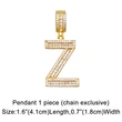 Hot selling zircon English letter necklace European and American fashion hip hop men and women 26 letter necklace nkb174