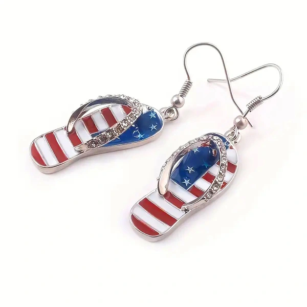   Hot selling creative design earrings for women, oil painting slippers, high-end style earrings, eye-catching niche personality style