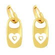 Clearance 2024 Metal Style Earrings Women Creative Personality Oil Drop Geometric Heart Shape Earrings Wholesale erx43