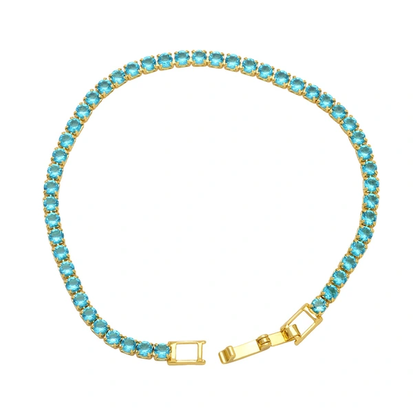 Hot selling European and American style colored zircon bracelet female Internet celebrity fashion niche retro colored diamond hand jewelry brh90