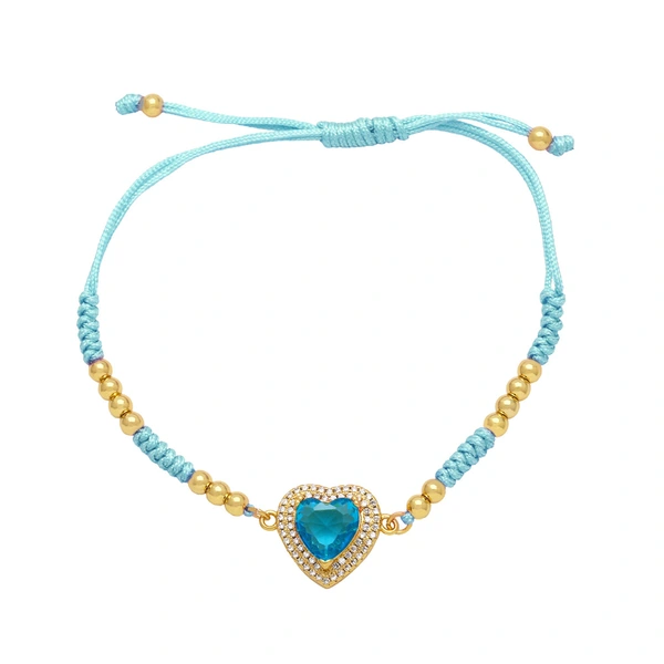 Hot selling love braided bracelet women European and American fashion peach heart pendant hand jewelry bracelet brk97