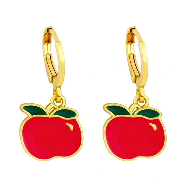 Clearance new fruit earrings apple earrings cute earrings net celebrity girl accessories erx23