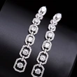 Luxury fashion French style earrings niche slim temperament long women's dress party earrings