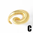 AS jewelry hot selling pearl love ring female smooth gold-plated zircon spiral ring rih50