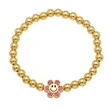 Clearance handmade gold-plated round bead bracelet European and American sunflower smiley face expression bracelet jewelry brg86