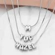AS jewelry European and American all-match DIY with 26 English letters pendant necklace white K clavicle chain nkb300