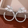  New wheat ear hoop earrings Korean style female temperament earrings female high-end exquisite design female earrings