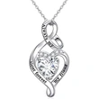  European and American fashion heart-shaped necklace forever good friend gift jewelry love wrapped zircon necklace