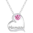 Hot selling love heart necklace exquisite gift for mother, zircon jewelry, fashionable and simple popular style
