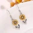  European and American sunflower earrings, small daisy flowers, pastoral fresh and fashionable daily style