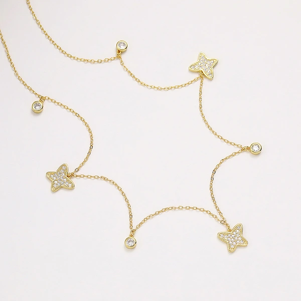 Live new product recommendation: fairy-style butterfly zircon necklace for women, sweet and versatile clavicle necklace