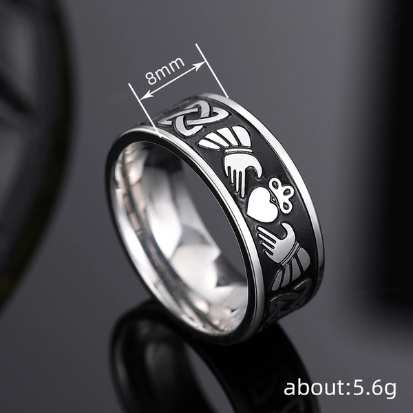   Live stainless steel ring unisex punk fashion jewelry love crown Asian jewelry