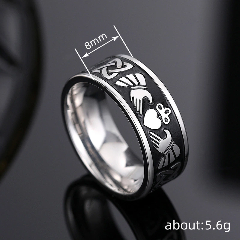   Live stainless steel ring unisex punk fashion jewelry love crown Asian jewelry