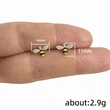 Exquisite mini cute earrings Korean pastoral bee earrings small fresh summer design earrings