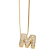 Temu hot selling 26 English letters necklace inlaid with zircon gold-plated clavicle necklace jewelry nkp54
