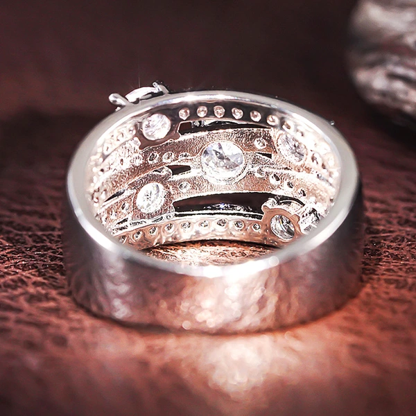   Wedding ladies niche ring female round line cross design niche style single ring