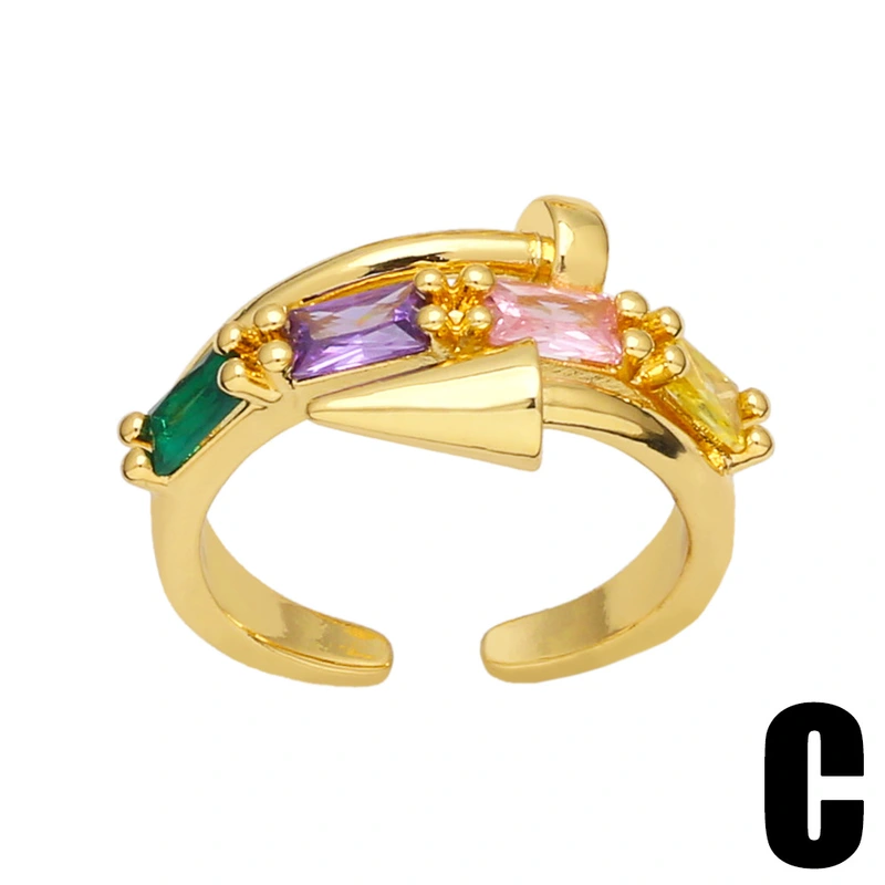 Clearance flower ring women's trendy internet celebrity cool style design zircon ring retro pinky ring wholesale rip95