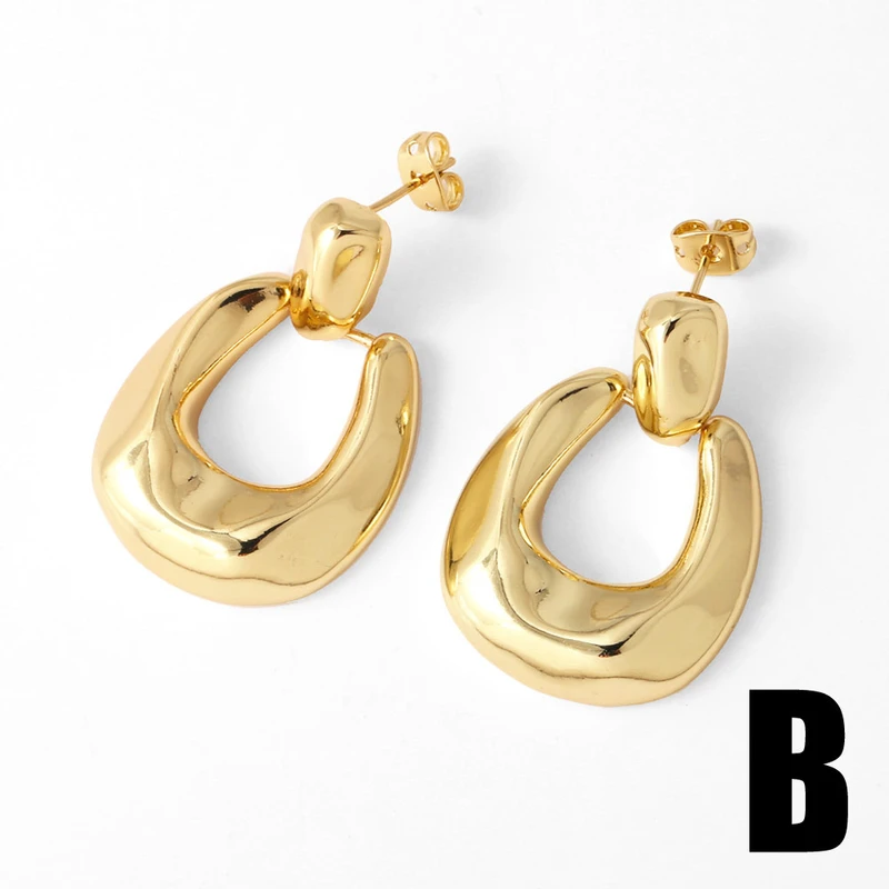 AS jewelry Europe and the United States hot selling irregular earrings female copper plated 18k gold inlaid zircon earrings earrings era342