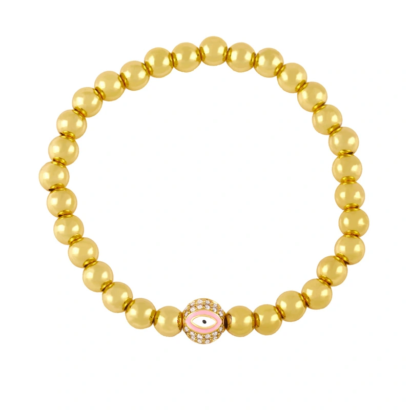 Clearance jewelry 18K gold plated devil eye bracelet European and American flower heart bracelet hand jewelry bre33