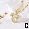 AS jewelry European and American new love heart necklace female gold-plated full zirconium Mickey head clavicle chain nky13
