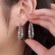 Bohemian style colorful earrings fresh and eye-catching inlaid zircon jewelry niche design earrings