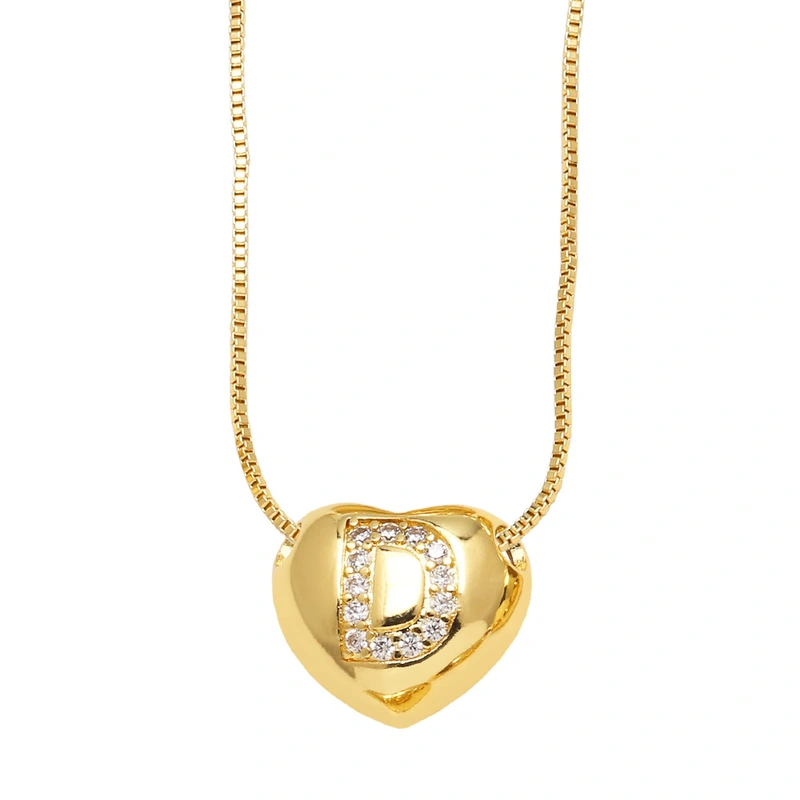 AS jewelry new style inlaid zircon love 26 letters pendant necklace clavicle chain nkb281necklace