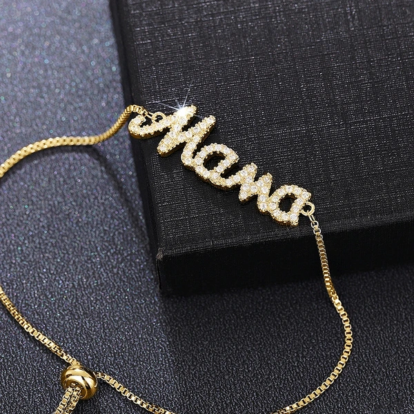 Manufacturers wholesale mama bracelet women's exquisite micro-inlaid zircon jewelry ladies elegant everyday accessories