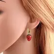 AS jewelry Europe and the United States hot selling fruit strawberry dragon fruit oil drop gold-plated pendant earrings earrings female ery98