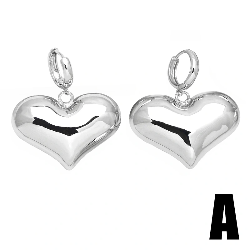 Hot selling simple heart-shaped pendant earrings niche design high-end love earrings ery68