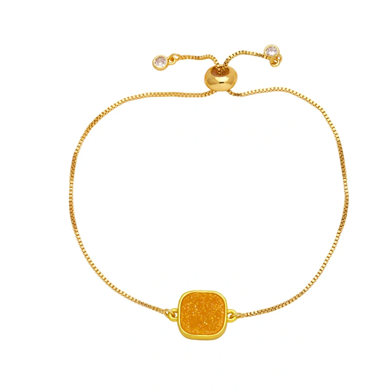 European and American jewelry hot selling bracelets for women niche light luxury high-end copper plated 18k gold hand bracelet brc37