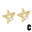 Simple, exquisite, small, diamond-studded zircon, star, lightning, flower, cat, earrings, niche, mini earrings ert30