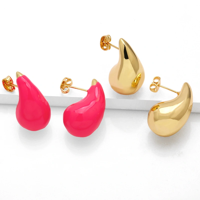 European and American simple fashion water drop earrings female niche design high-end oil drop earrings earrings accessories erv89