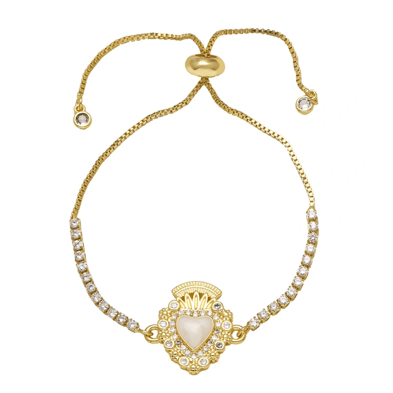 AS jewelry new color love heart pendant adjustable bracelet hand jewelry brg85 bracelet