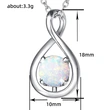 Eight-character dynamic necklace imitation opal pendant colorful clavicle chain gift surprise romantic souvenir