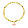 Clearance hot sale simple beaded gold elastic bracelet star five-pointed star zircon pendant bracelet brj79