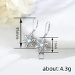 Hot selling snowflake earrings for women in Europe and America, fashionable design, sweet style for ladies, Christmas holiday jewelry