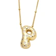 AS jewelry new fat 26 English letters pendant necklace gold-plated zircon clavicle chain nkq97