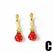 AS jewelry hot style fruit strawberry dragon fruit pendant oil drop earrings earrings female erv50