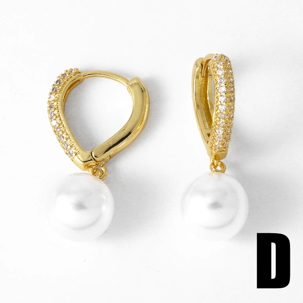 AS jewelry earrings European and American love earrings female pearl bow gold-plated star earrings era176