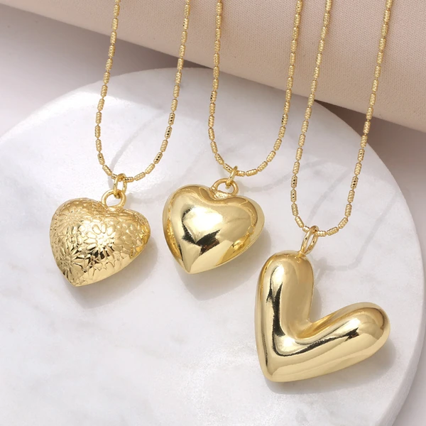 Hot selling love pendant necklace female copper plated real gold Brazilian Valentine's Day clavicle chain nkr58