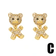 European and American new cute puppy bear earrings female simple small earrings mini fun butterfly earrings ers91