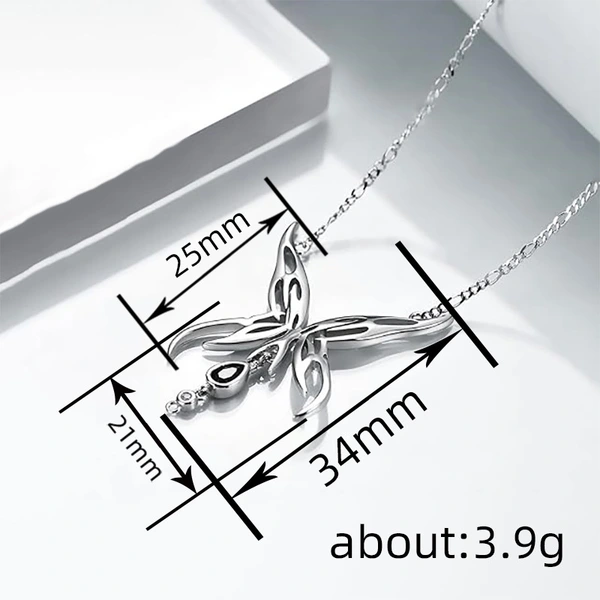  Sweet and cool Halloween necklace for women, personalized butterfly design pendant, dark style popular matching accessories