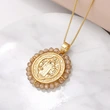 AS jewelry Our Lady pendant necklace female retro high-end gold-plated rice bead clavicle chain nkv59