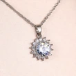 European and American high quality necklace 3A shiny zircon flower necklace for women all-match clavicle chain wholesale