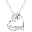 Hot selling love heart necklace exquisite gift for mother, zircon jewelry, fashionable and simple popular style