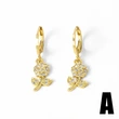 AS jewelry new sunflower kitten pendant earrings female gold-plated micro zircon eye flower earrings era381