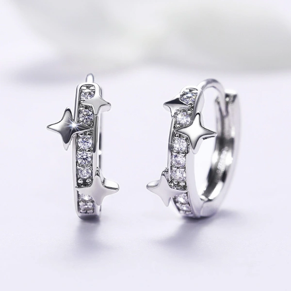 New creative star earrings earrings for women Japanese and Korean style niche design star earrings wholesale