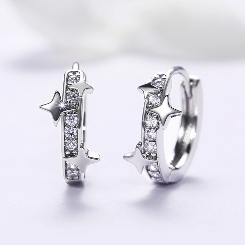 New creative star earrings earrings for women Japanese and Korean style niche design star earrings wholesale