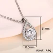 Source new Angel's Tears water drop zircon necklace simple pear-shaped necklace wholesale